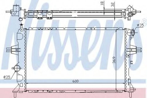 Radiator, racire motor OPEL ASTRA G Cupe (F07) (2000 - 2005) NISSENS 63006A piesa NOUA