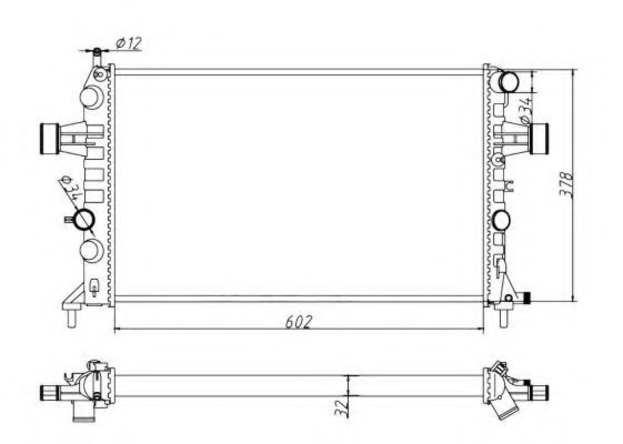 Radiator, racire motor OPEL ASTRA G Hatchback (F48, F08) (1998 - 2009) NRF 54668A piesa NOUA