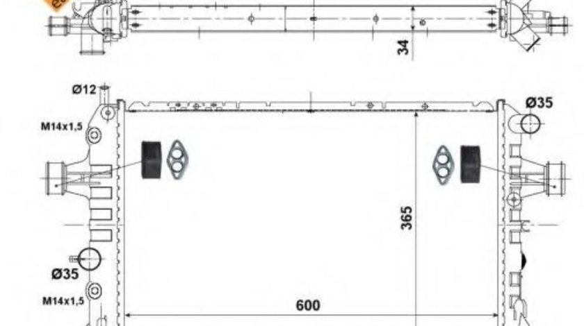 Radiator, racire motor OPEL ASTRA G Limuzina (F69) (1998 - 2009) NRF 58178 piesa NOUA