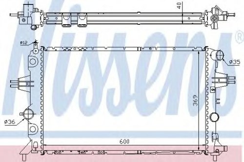 Radiator, racire motor OPEL ASTRA G Limuzina (F69) (1998 - 2009) NISSENS 63249A piesa NOUA