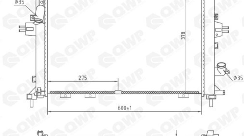 Radiator, racire motor OPEL ASTRA H Combi (L35) (2004 - 2016) QWP WRA107 piesa NOUA