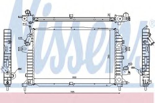 Radiator, racire motor OPEL ASTRA H (L48) (2004 - 2016) NISSENS 630705 piesa NOUA