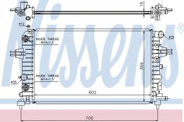 Radiator, racire motor OPEL ASTRA H (L48) (2004 - 2016) NISSENS 63027A piesa NOUA