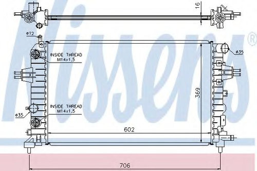 Radiator, racire motor OPEL ASTRA H (L48) (2004 - 2016) NISSENS 63027A piesa NOUA