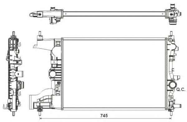 Radiator, racire motor OPEL ASTRA J (2009 - 2016) NRF 53155 piesa NOUA