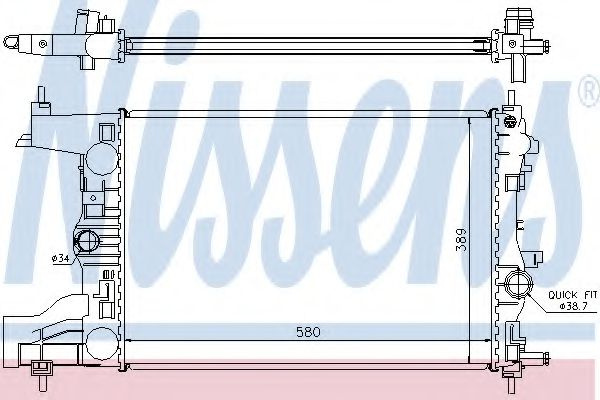 Radiator, racire motor OPEL ASTRA J (2009 - 2016) NISSENS 630726 piesa NOUA
