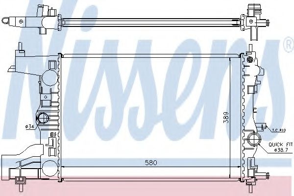 Radiator, racire motor OPEL ASTRA J GTC (2011 - 2016) NISSENS 630725 piesa NOUA