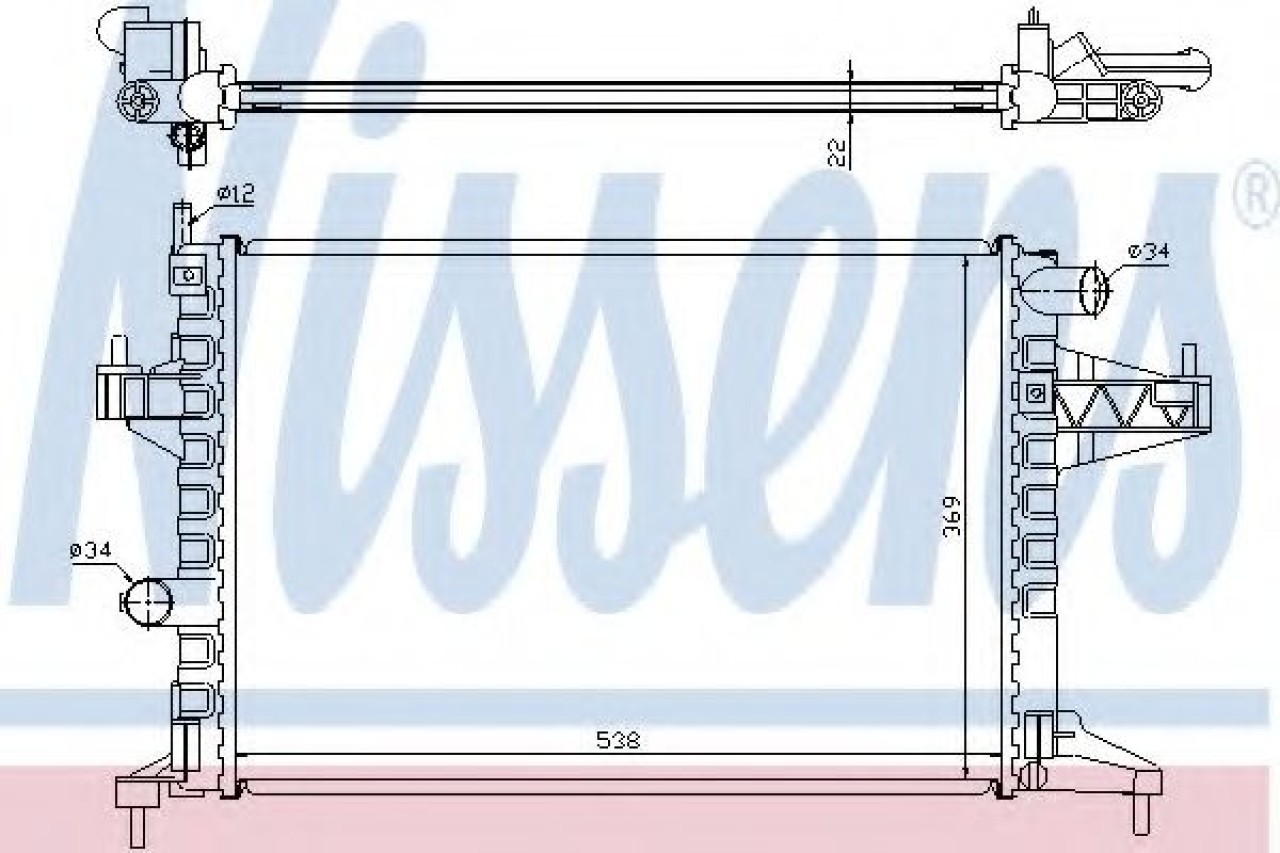 Radiator, racire motor OPEL COMBO Combi (2001 - 2016) NISSENS 63008 piesa NOUA