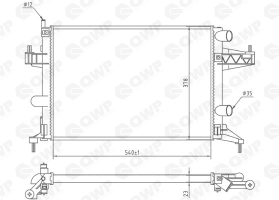 Radiator, racire motor OPEL COMBO Combi (2001 - 2016) QWP WRA119 piesa NOUA