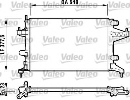 Radiator, racire motor OPEL COMBO Tour (2001 - 2016) VALEO 732825 piesa NOUA