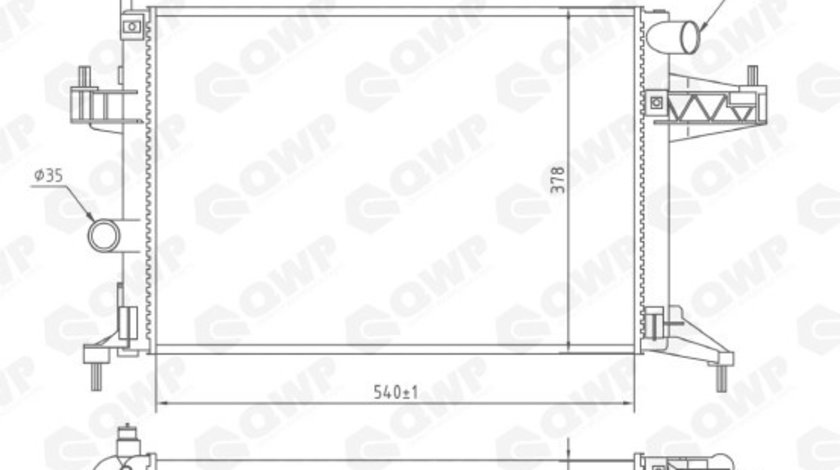 Radiator, racire motor OPEL CORSA C (F08, F68) (2000 - 2009) QWP WRA155 piesa NOUA