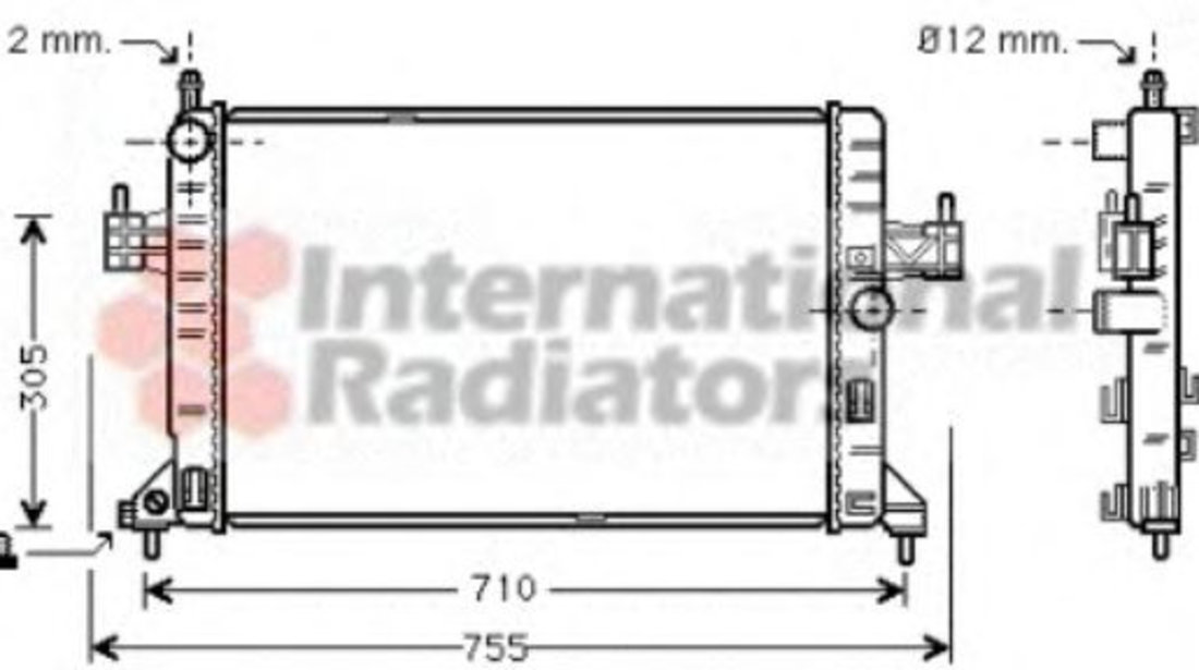 Radiator, racire motor OPEL CORSA C (F08, F68) (2000 - 2009) VAN WEZEL 37002305 piesa NOUA