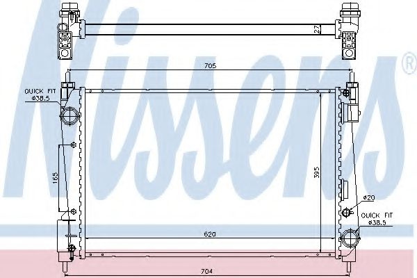 Radiator, racire motor OPEL CORSA D (2006 - 2016) NISSENS 61915 piesa NOUA