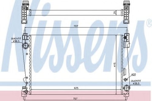 Radiator, racire motor OPEL CORSA D (2006 - 2016) NISSENS 61916 piesa NOUA