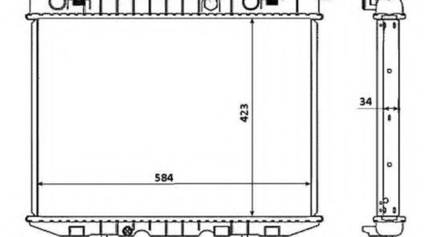 Radiator, racire motor OPEL FRONTERA A (5_MWL4) (1992 - 1998) NRF 53940 piesa NOUA