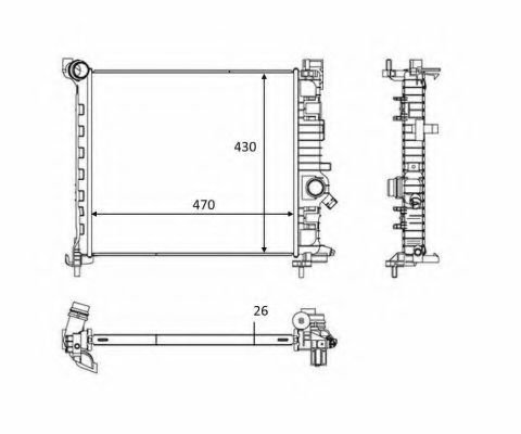 Radiator, racire motor OPEL MERIVA B (2010 - 2016) NRF 58473 piesa NOUA