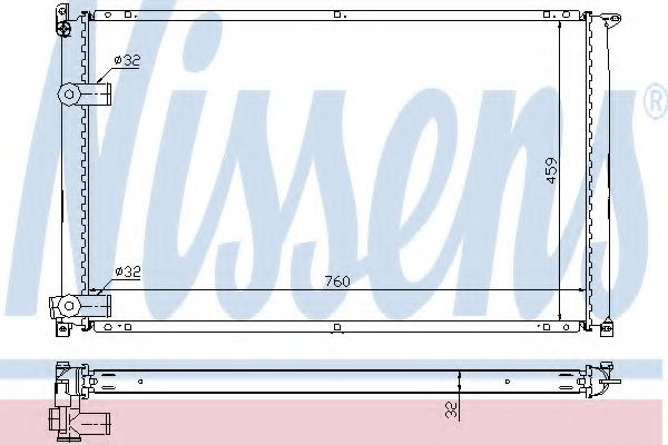 Radiator, racire motor OPEL MOVANO autobasculanta (H9) (1999 - 2010) NISSENS 63935A piesa NOUA