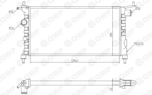 Radiator, racire motor OPEL TIGRA (95) (1994 - 2000) QWP WRA123 piesa NOUA