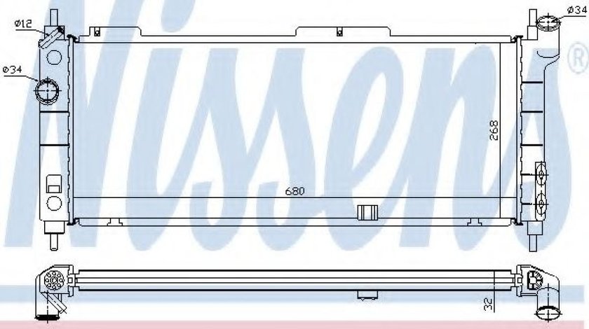Radiator, racire motor OPEL TIGRA (95) (1994 - 2000) NISSENS 63254A piesa NOUA
