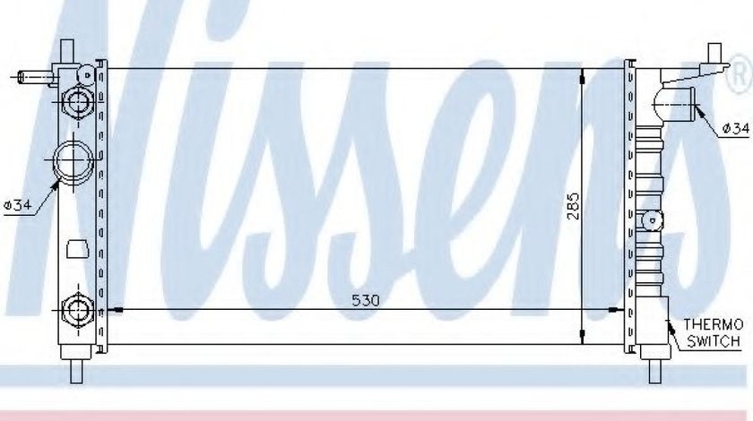 Radiator, racire motor OPEL TIGRA (95) (1994 - 2000) NISSENS 63284 - produs NOU