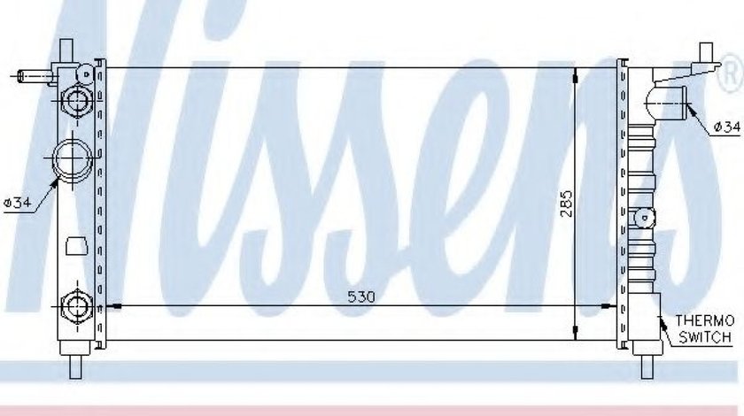 Radiator, racire motor OPEL TIGRA (95) (1994 - 2000) NISSENS 63284 piesa NOUA