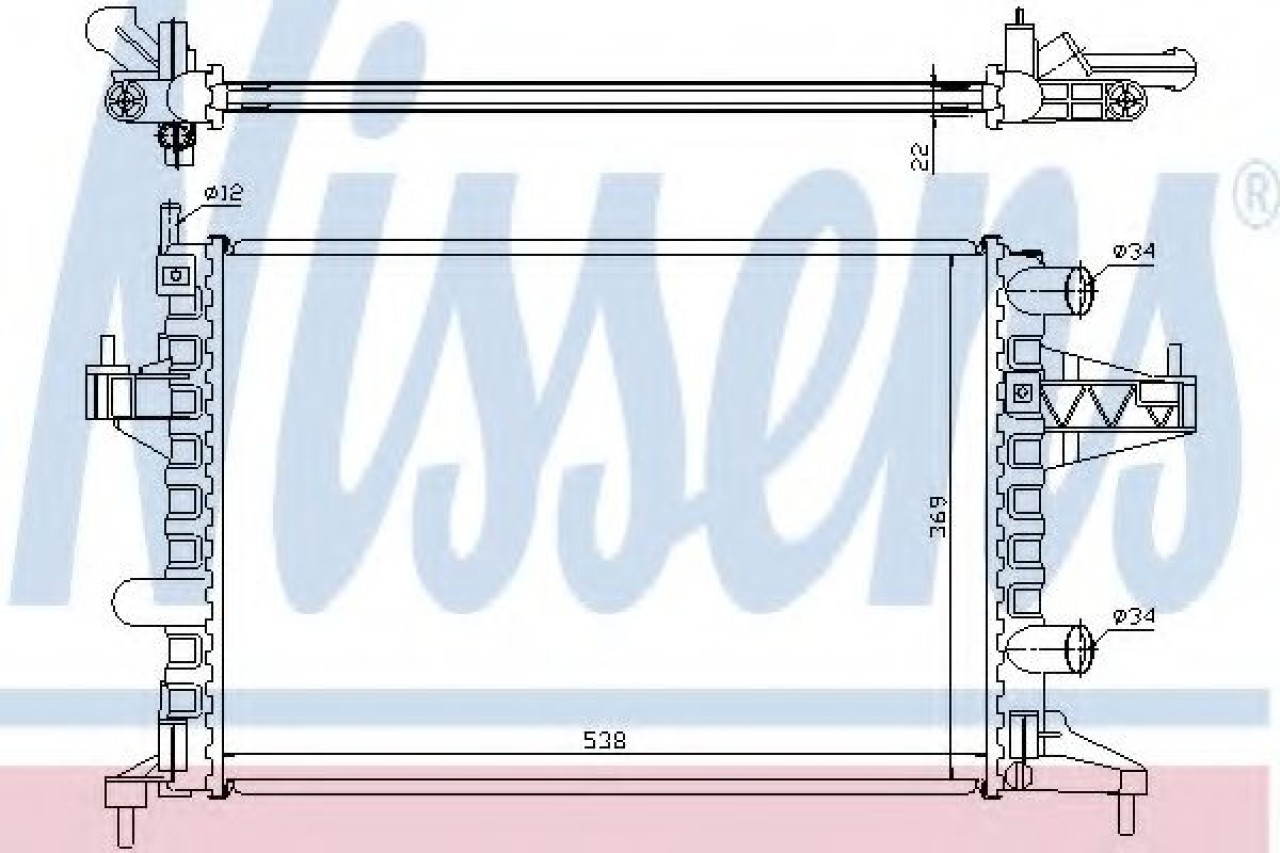 Radiator, racire motor OPEL TIGRA TwinTop (2004 - 2016) NISSENS 63007 piesa NOUA