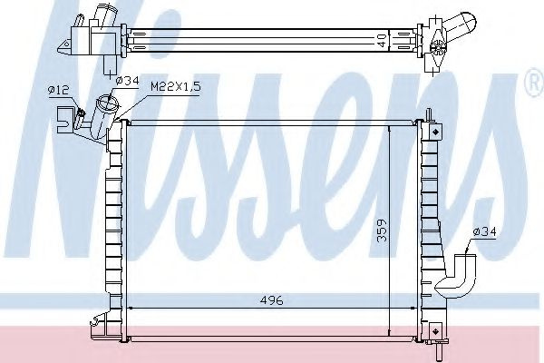 Radiator, racire motor OPEL VECTRA B (36) (1995 - 2002) NISSENS 63019A piesa NOUA