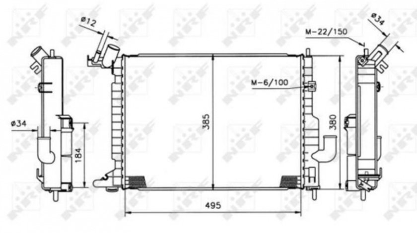 Radiator, racire motor Opel VECTRA B (36_) 1995-2002 #2 01033073