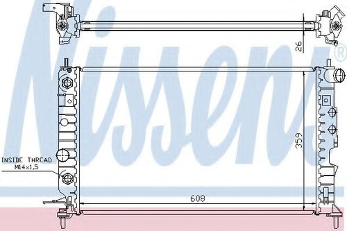 Radiator, racire motor OPEL VECTRA B Combi (31) (1996 - 2003) NISSENS 630771 piesa NOUA