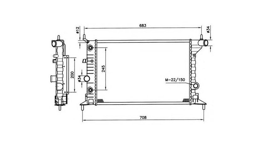 Radiator, racire motor Opel VECTRA B combi (31_) 1996-2003 #2 01073049