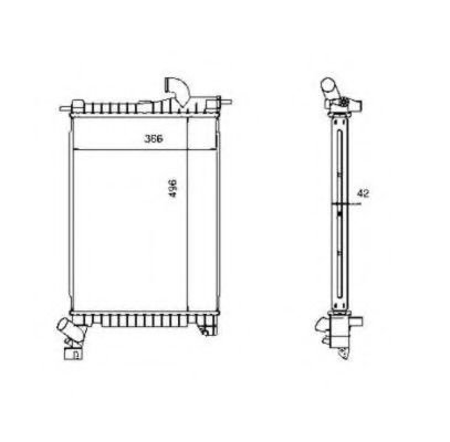 Radiator, racire motor OPEL VECTRA B Hatchback (38) (1995 - 2003) NRF 507527 piesa NOUA