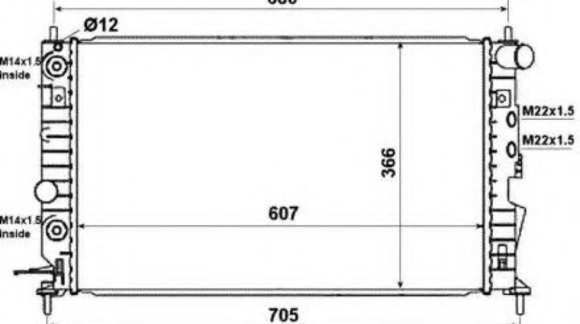 Radiator, racire motor OPEL VECTRA B Hatchback (38) (1995 - 2003) NRF 50219 piesa NOUA