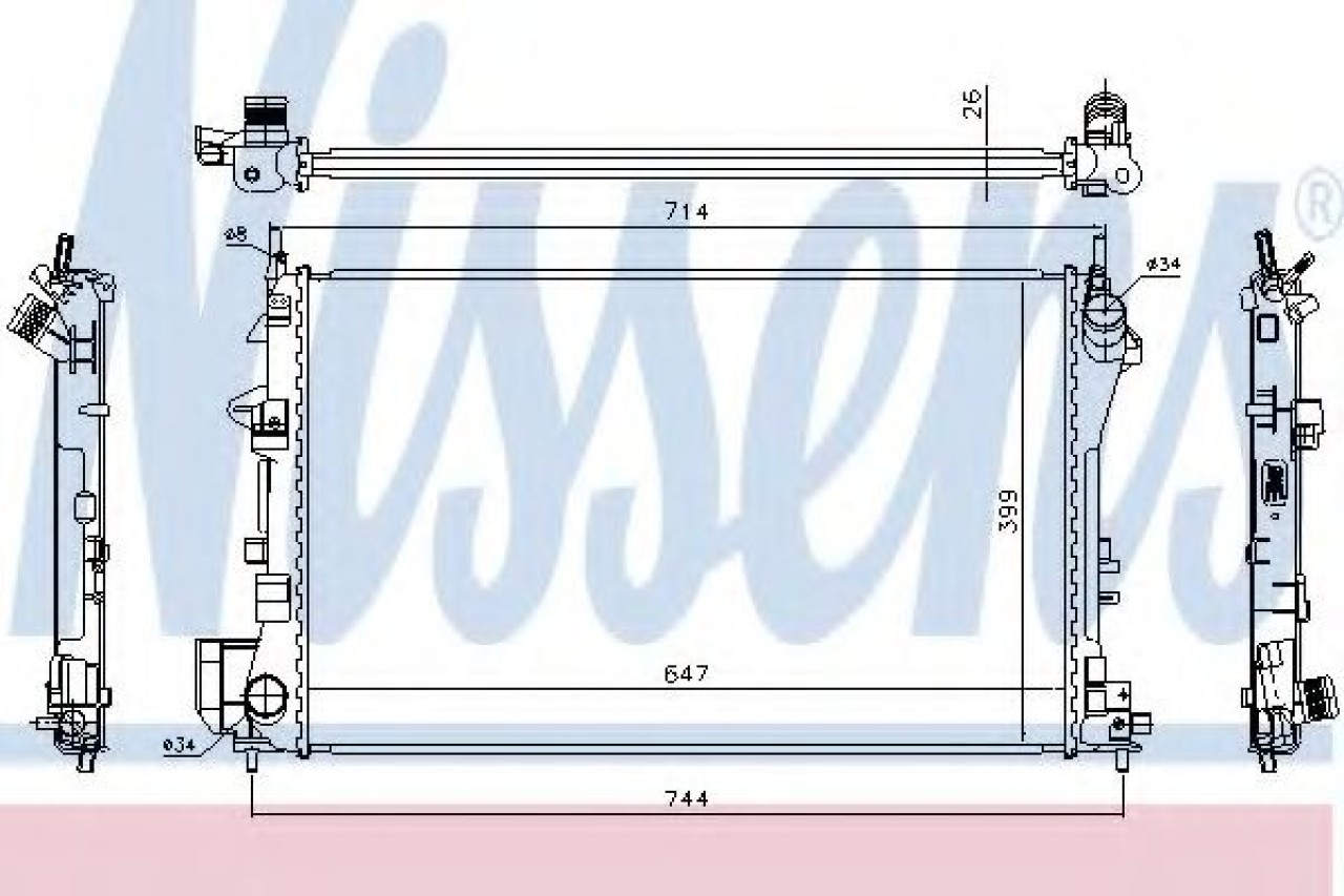 Radiator, racire motor OPEL VECTRA C (2002 - 2016) NISSENS 63024A piesa NOUA
