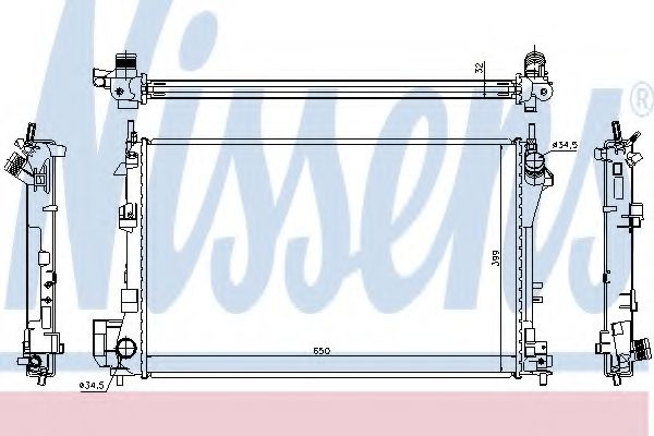 Radiator, racire motor OPEL VECTRA C (2002 - 2016) NISSENS 63022A piesa NOUA