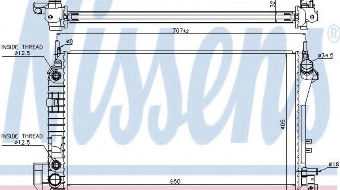 Radiator, racire motor OPEL VECTRA C Combi (2003 - 2016) NISSENS 630703 piesa NOUA