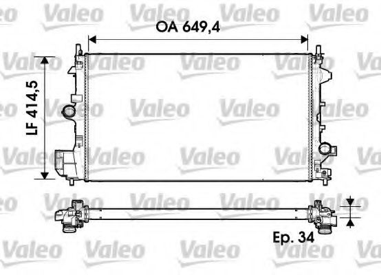 Radiator, racire motor OPEL VECTRA C Combi (2003 - 2016) VALEO 734339 piesa NOUA