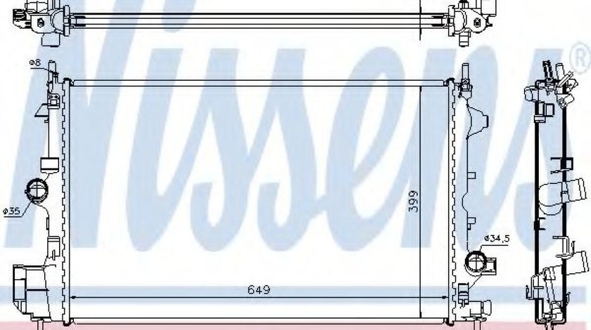 Radiator, racire motor OPEL VECTRA C GTS (2002 - 2016) NISSENS 61914A produs NOU