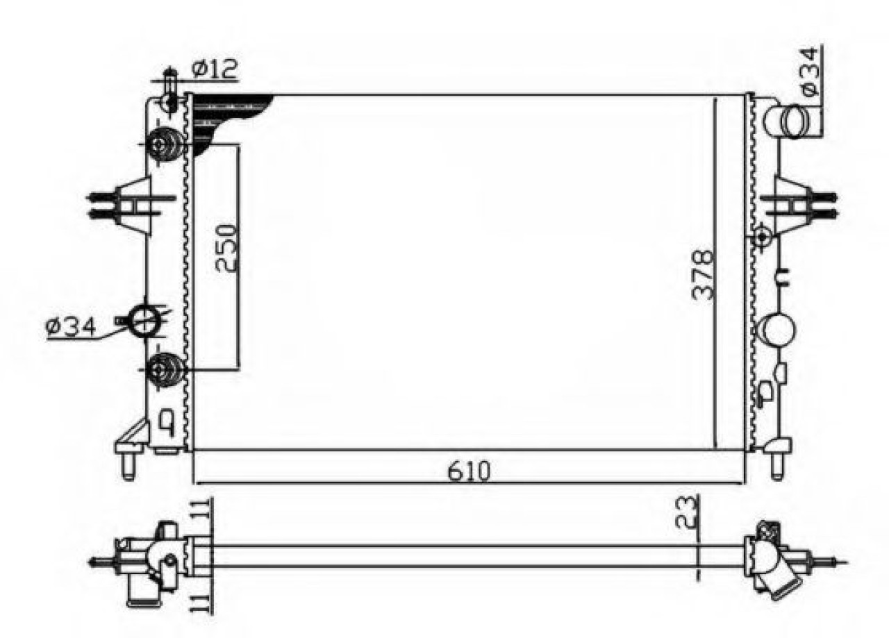 Radiator, racire motor OPEL ZAFIRA A (F75) (1999 - 2005) NRF 50562A piesa NOUA