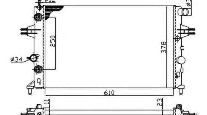 Radiator, racire motor OPEL ZAFIRA A (F75) (1999 - 2005) NRF 50562A piesa NOUA