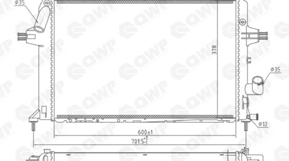 Radiator, racire motor OPEL ZAFIRA A (F75) (1999 - 2005) QWP WRA105 piesa NOUA