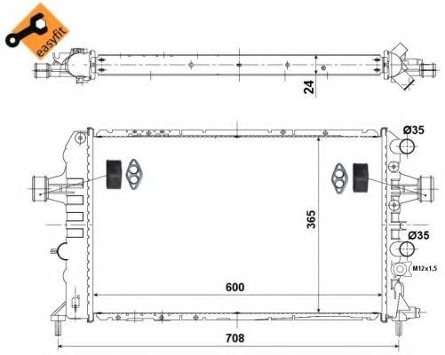 Radiator, racire motor OPEL ZAFIRA A (F75) (1999 - 2005) NRF 58355 piesa NOUA