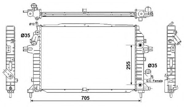 Radiator, racire motor OPEL ZAFIRA B (A05) (2005 - 2016) NRF 53082 piesa NOUA