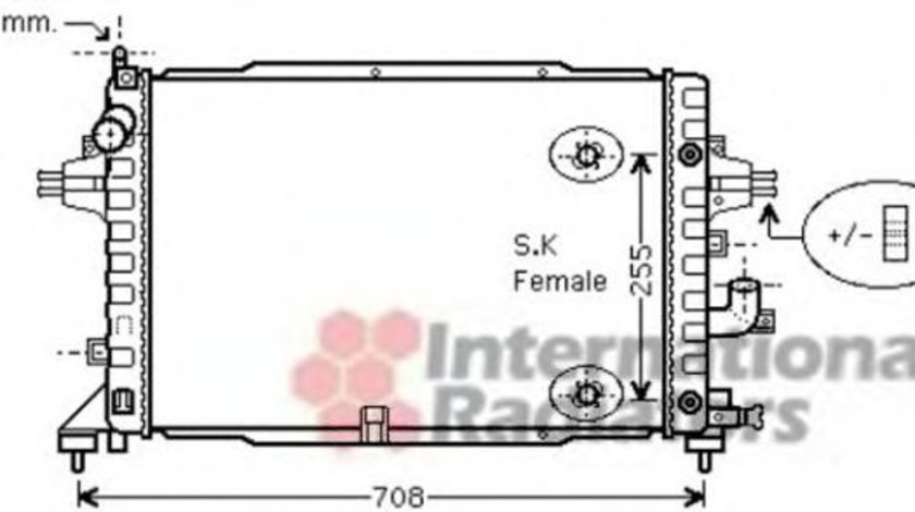 Radiator, racire motor OPEL ZAFIRA B (A05) (2005 - 2016) VAN WEZEL 37002467 piesa NOUA