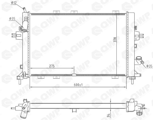 Radiator, racire motor OPEL ZAFIRA B (A05) (2005 - 2016) QWP WRA107 piesa NOUA