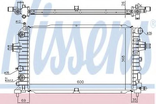 Radiator, racire motor OPEL ZAFIRA B (A05) (2005 - 2016) NISSENS 630768 piesa NOUA