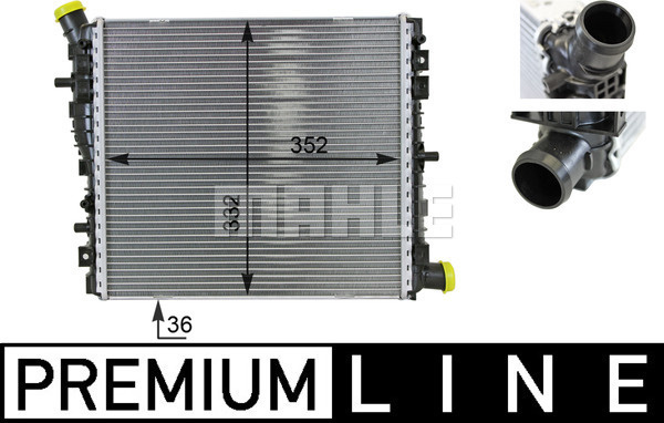 Radiator, racire motor pe ambele parti (CR78000P MAHLE KNECHT) AUDI