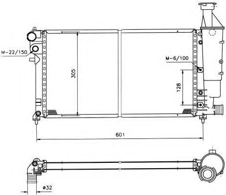 Radiator, racire motor PEUGEOT 106 I (1A, 1C) (1991 - 1996) NRF 50421 piesa NOUA