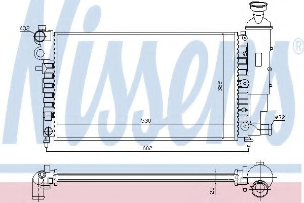 Radiator, racire motor PEUGEOT 106 II (1) (1996 - 2016) NISSENS 61276 piesa NOUA