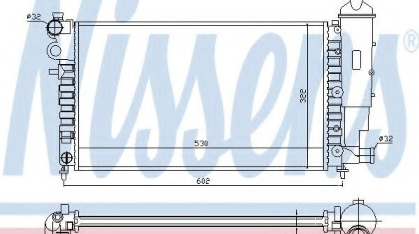 Radiator, racire motor PEUGEOT 106 II (1) (1996 - 2016) NISSENS 61276 piesa NOUA