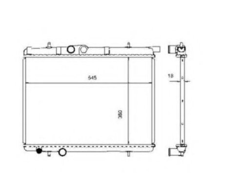 Radiator, racire motor PEUGEOT 206 Hatchback (2A/C) (1998 - 2016) NRF 509524 piesa NOUA